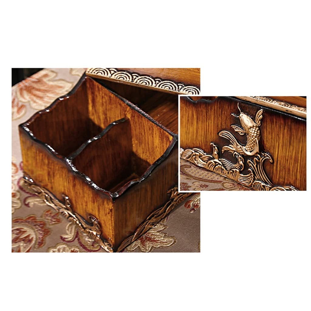 Caja de pañuelos Rectangular de Madera de bambú con Tapa - Dispensador/Soporte de pañuelos ecológico - Organizador Decorativo para baño, Oficina y Escritorio