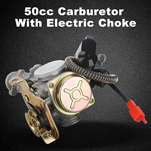 GY6 50cc Carburetor For GY6 4 Stroke Engine 49cc 50cc Scooter Taotao Go Kart Moped PD18J Carb Engine, 139QMB 139QMA Carburetor with Air Filter and Intake Manifold