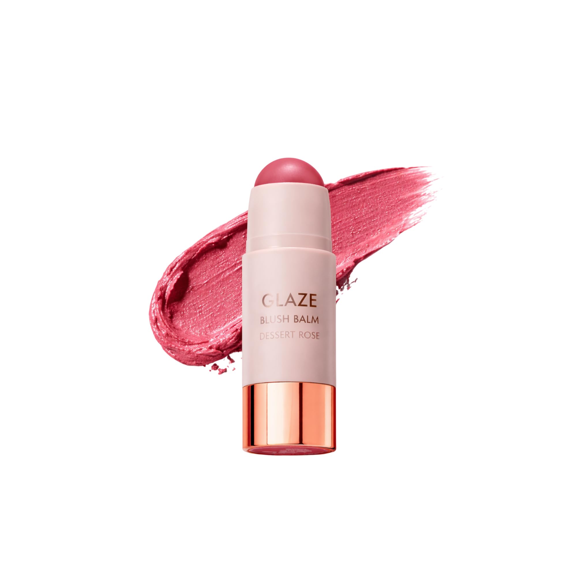 Bellamianta Glaze Blush & Glow Balm, baume brillant, 5 g, multi-usage pour les joues, les lèvres et les yeux, blush, ingrédients qui aiment la peau, beurre de karité et huile d'avocat (rose du désert)