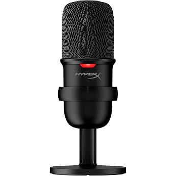 HyperX SoloCast - USB Condenser Gaming Microphone PC PS4 Mac Tap-to-Mute Sensor Cardioid Polar Pattern Game Streaming Podcast Twitch YouTube Discord Black