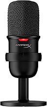 HyperX Solocast, Microfono da gaming, USB a condensatore, Sensore Tap-To-Mute, Registrazione 24bit/96 kHz, per Gaming, Streaming, Podcast, Twitch, Youtube, Compatibile con PC/PS5/PS4, USB-C, Nero