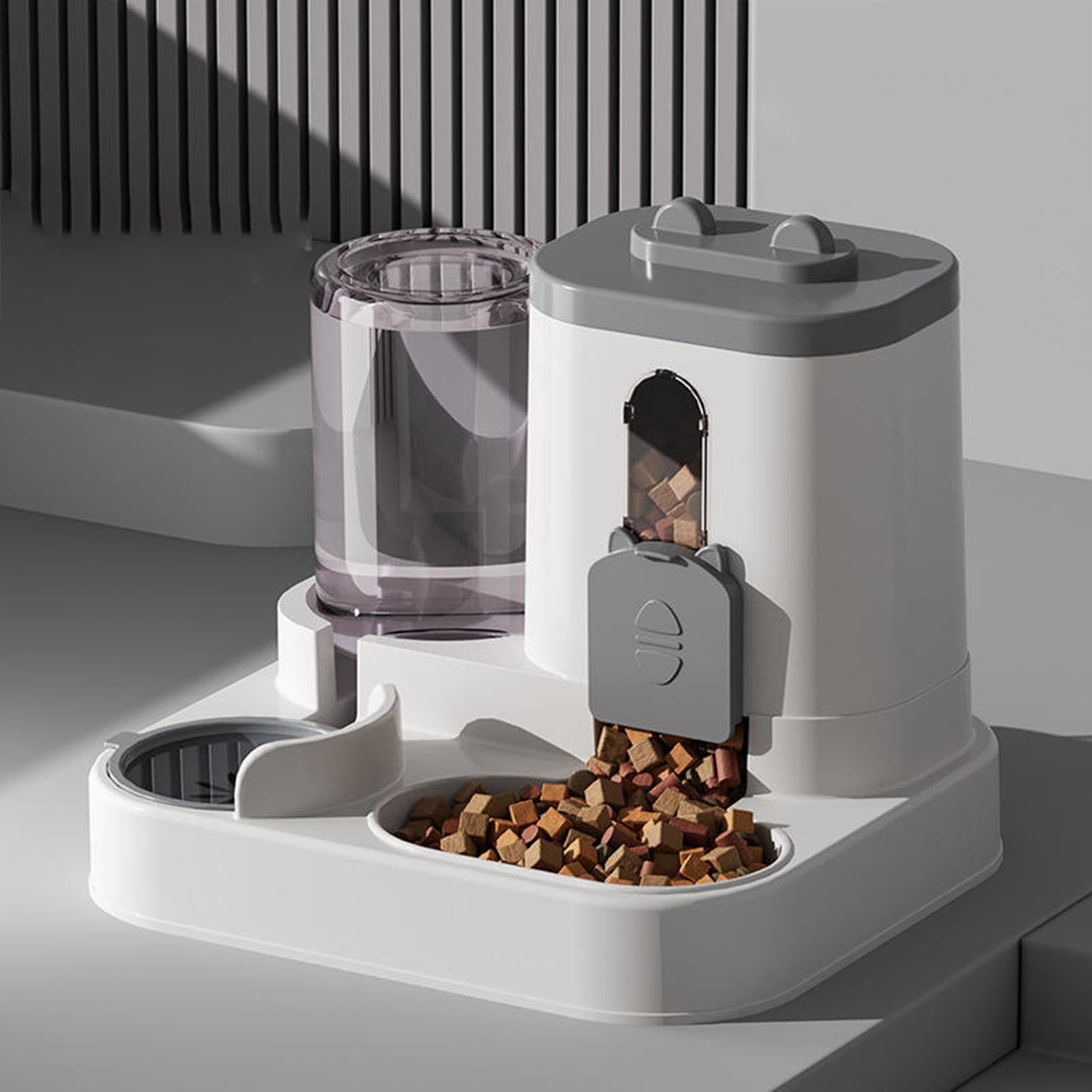 Distributore Automatico 2 In 1 Per Gatti E Cani, Dispenser Di Cibo E Acqua Da Viaggio, Uscita Del Grano Controllabile, Adatto A Gattini Cuccioli Animali Piccoli E Medis Casa Appartamen