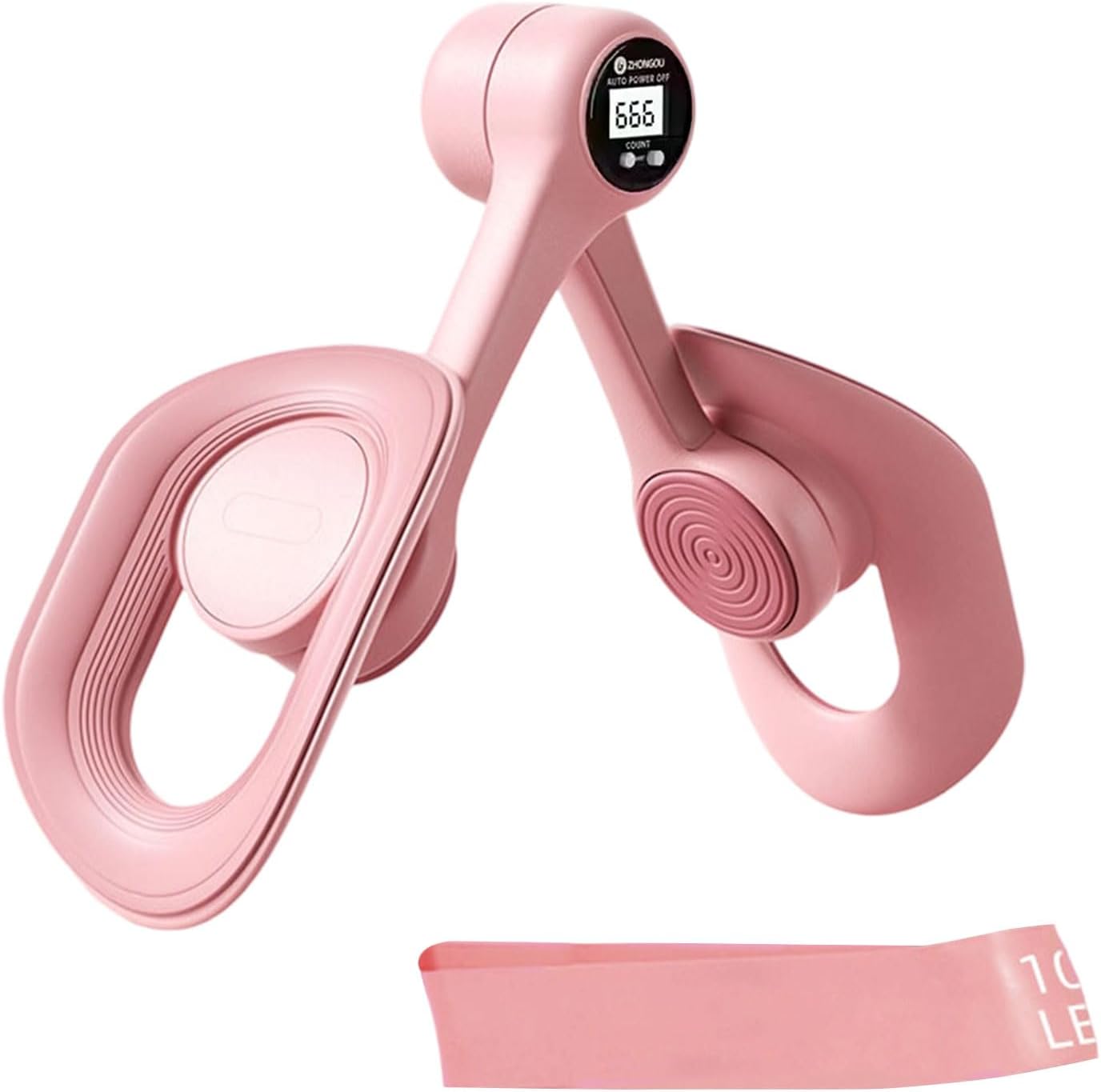 Pakalife Pilates Reformer,at Home Workout &Fitness Equipment,Thigh Exerciser&Booty Trainer for Women,Leg Press Machine for Inner Thigh,Pelvic Floor Exercise Devices Pink