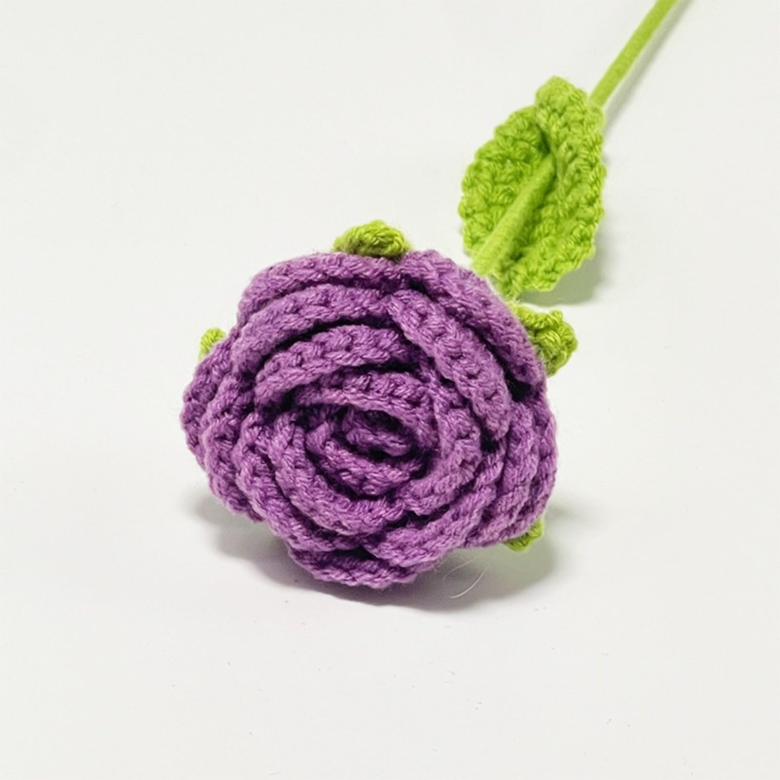 ALIHLUDNB Weaving Rose Simulation Flowers, Homemade Crochet Bouquet