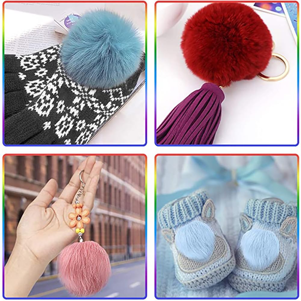 14/16/17 Centimetri FAI DA TE Naturale Vera Pelliccia Di Procione Pompon Soffici Vera Pelliccia Pompon Per Le Donne Di Inverno Cappello Berretti Berretto Lavorato A Maglia Skullies - Foto 6