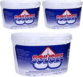Kit 3 Potes Solgel Solven Original Parafina Gel P/Velas Cristalinas 1kg cada