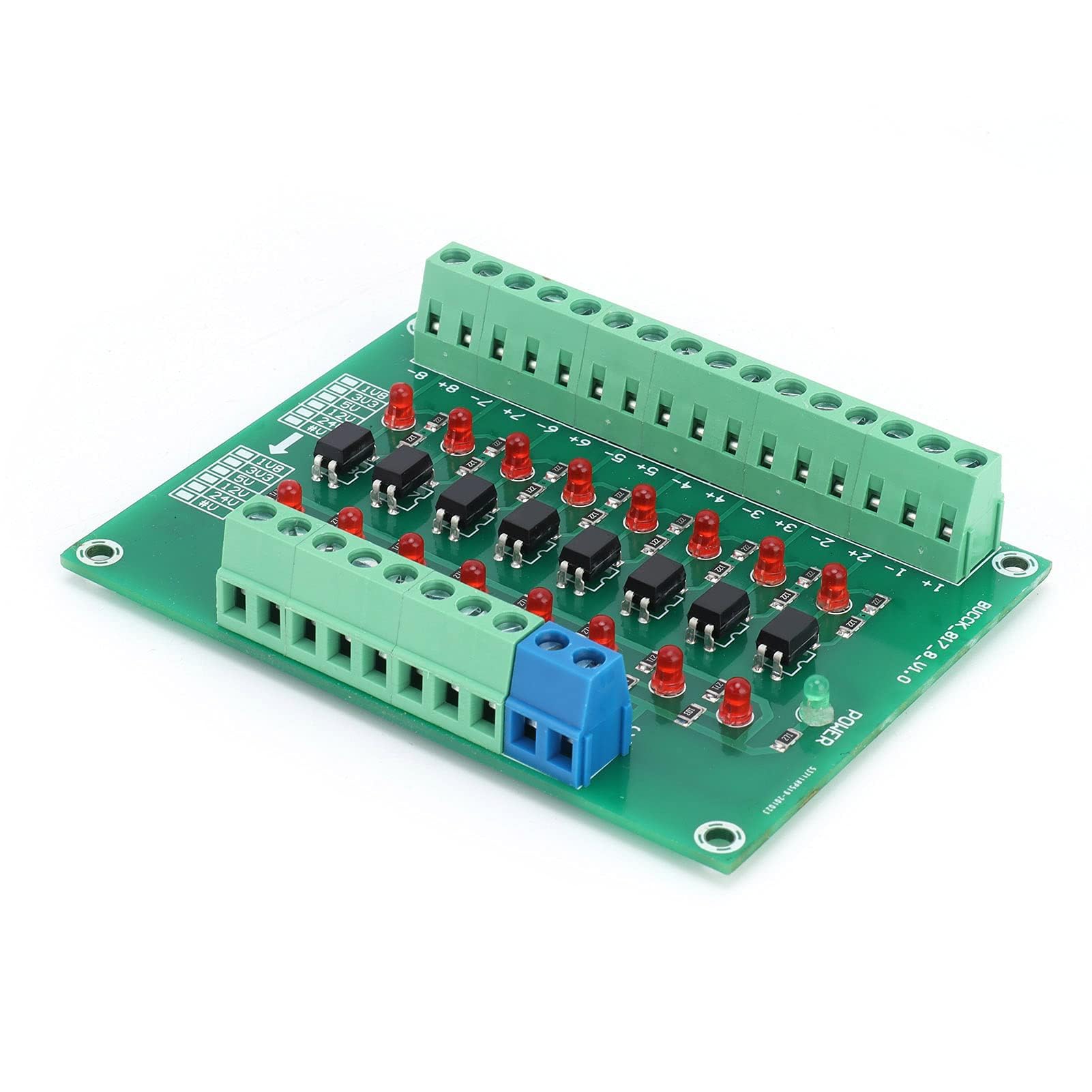 Module D'isolement Optique Walfront Fréquence de Commutation de Limite 20KHZ Convertisseur D'isolateur à 8 Canaux Optocoupleur Carte de Convertisseur de Signal PLC 12V à 3.3V