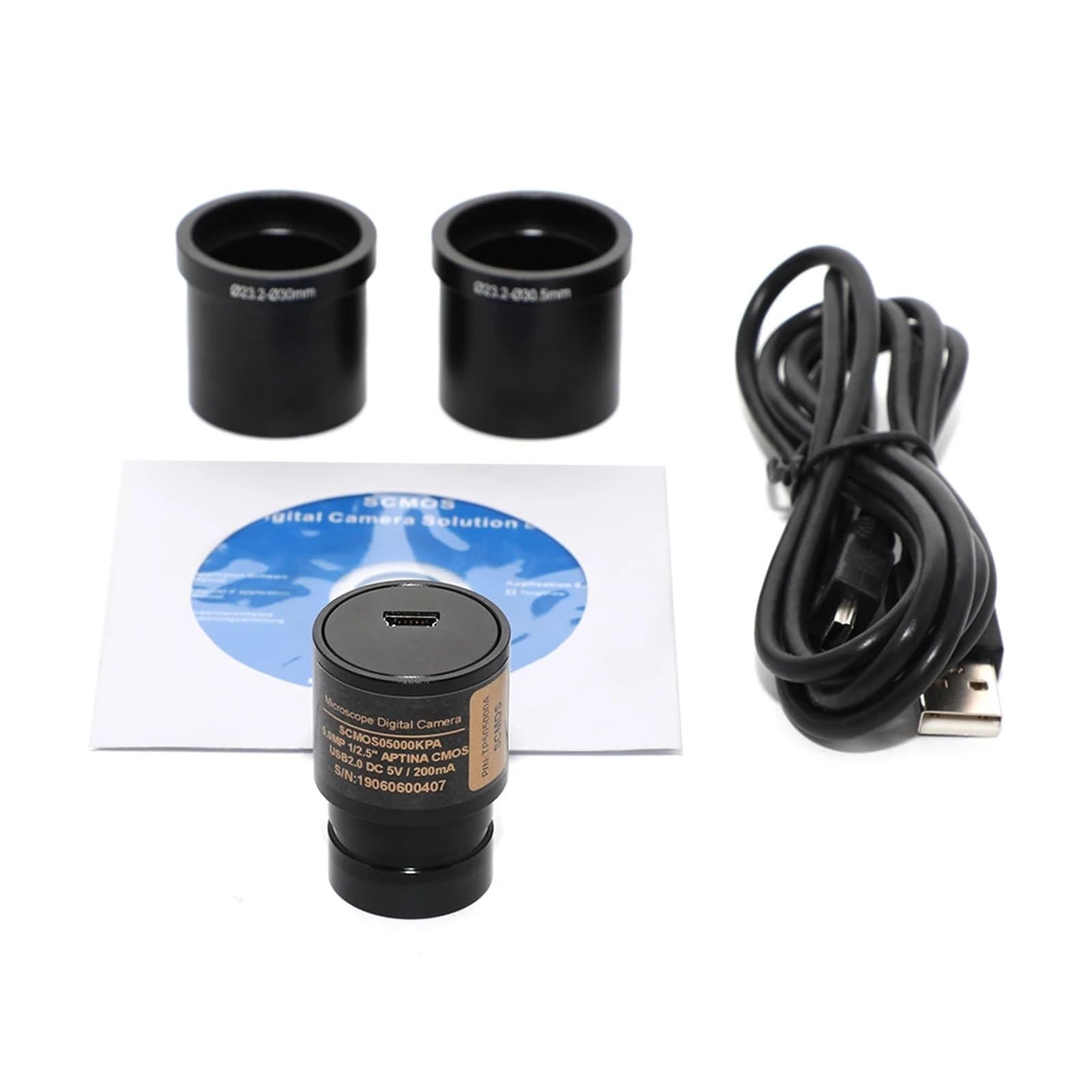 Mikroskop cyfrowy USB 2.0 (2 m, 5 m, 8 m, 12 m) z adapterami od 23,2 mm do 30 mm dla lepszych wrażeń wizualnych