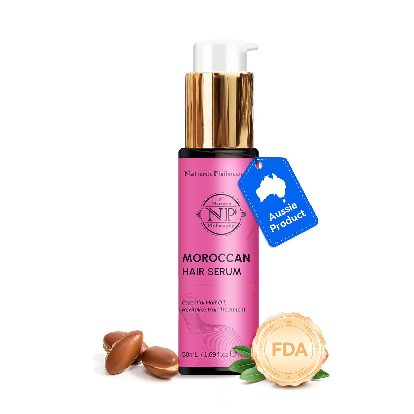 NP NATURES PHILOSOPHY Moroccan Argan Oil - Hair Serum