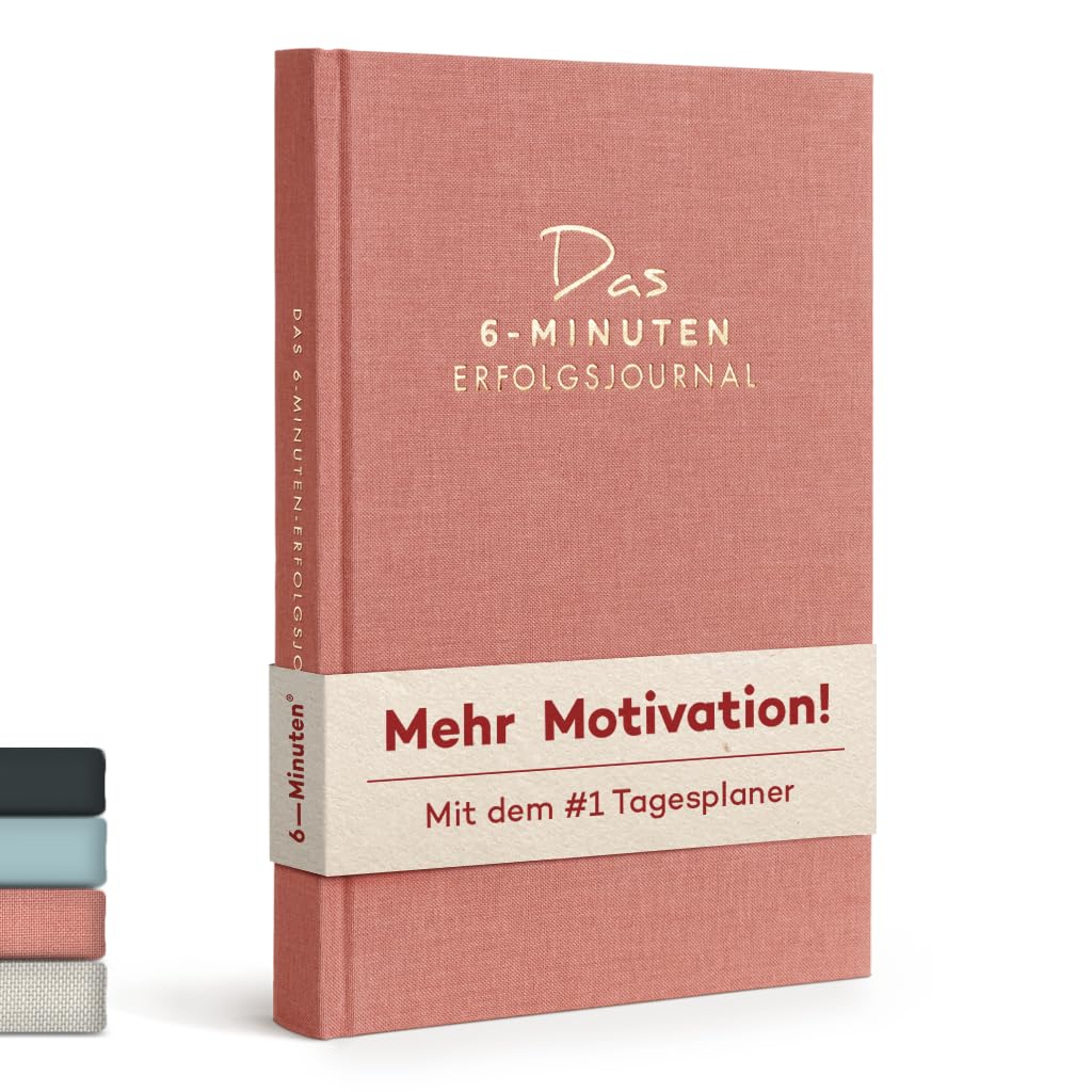 6-Minuten Erfolgsjournal – #1 Tagesplaner 2026 für Fokus & Motivation – Undatierter To Do Planer – Erfolgstagebuch für gelassene Zielerreichung