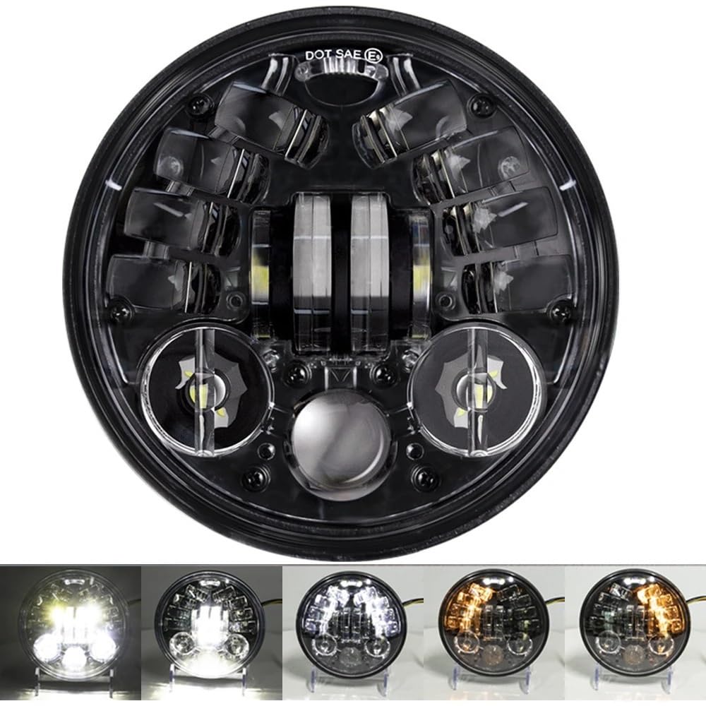 Moto Faro Anteriore Moto 1pc 5-3/4 faro LED da 5.75 pollici per Davidson Dyna per Street Bob per Night Rod Train per Softail per Deuce
