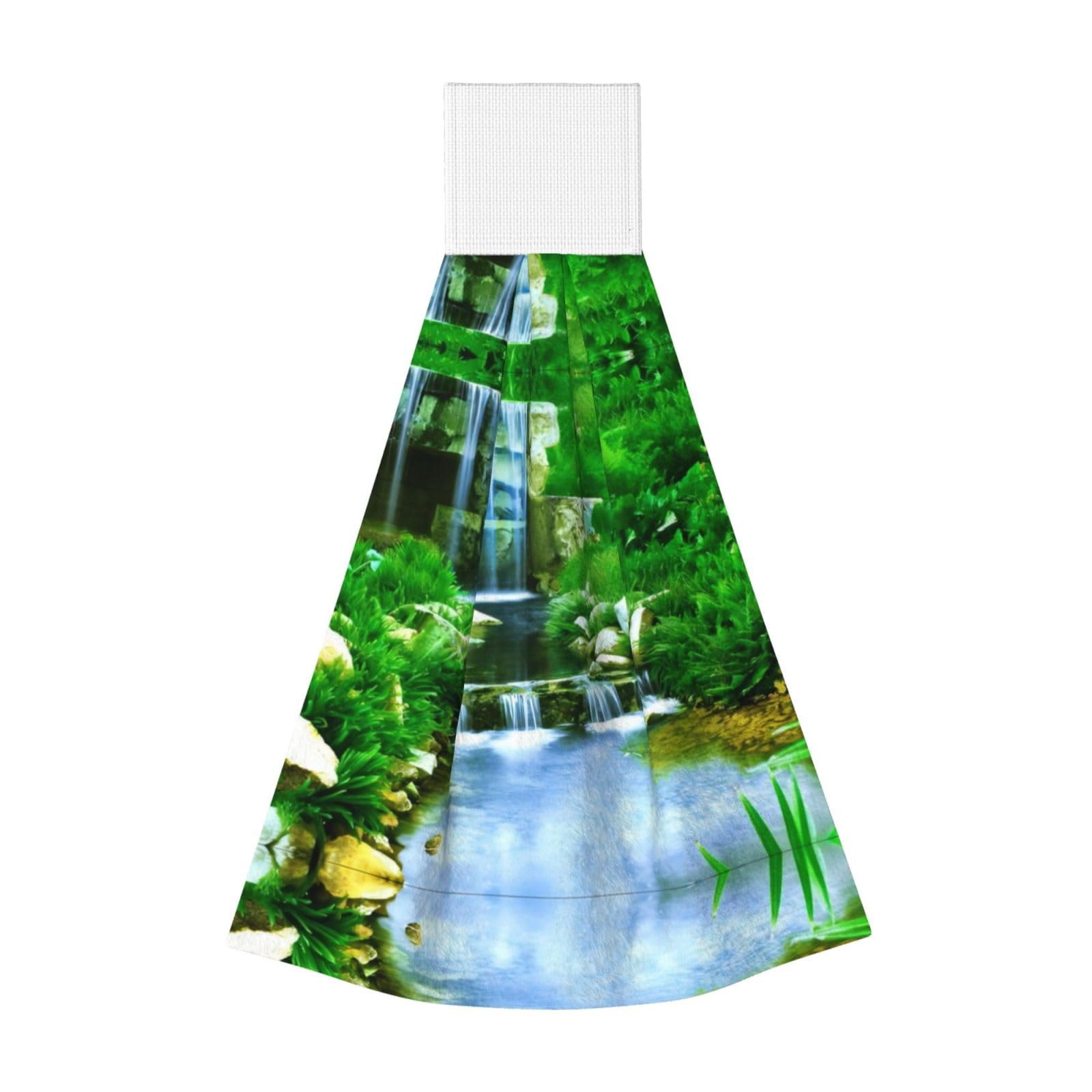 Waterfall Flowing Down Highly Absorbent Dish Towels Soft Coral Fleece Wipe