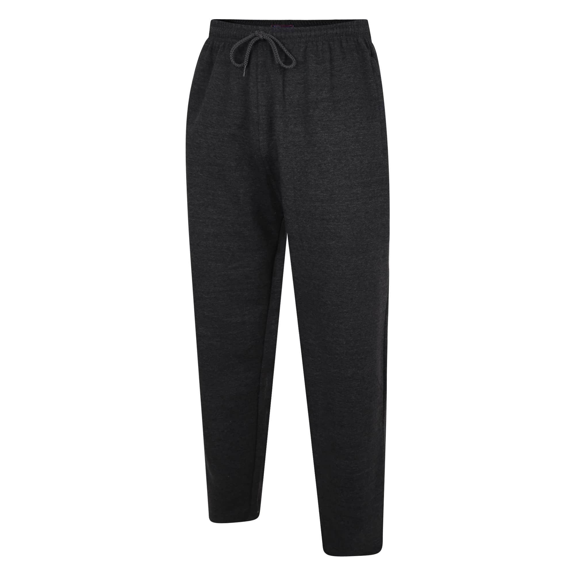 Kam Men's Charcoal Joggers Tall Fit Elasticated Waist Open Hem Pockets Casual Kxl 225 (Uk, Alpha, 3XL, Plus, Tall, )