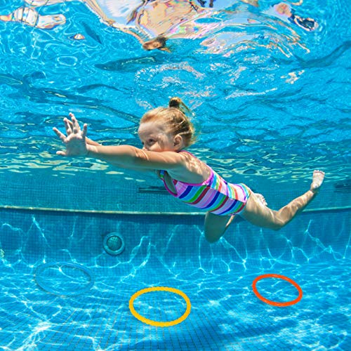 Pool Toys For Kids Ages 8-12, 6 Pcs Swimming Diving Toys Summer Underwater Training Swim Toys, Pool Toys For Kids Ages 4-8 Diving Rings For Teens Adults #TOP5