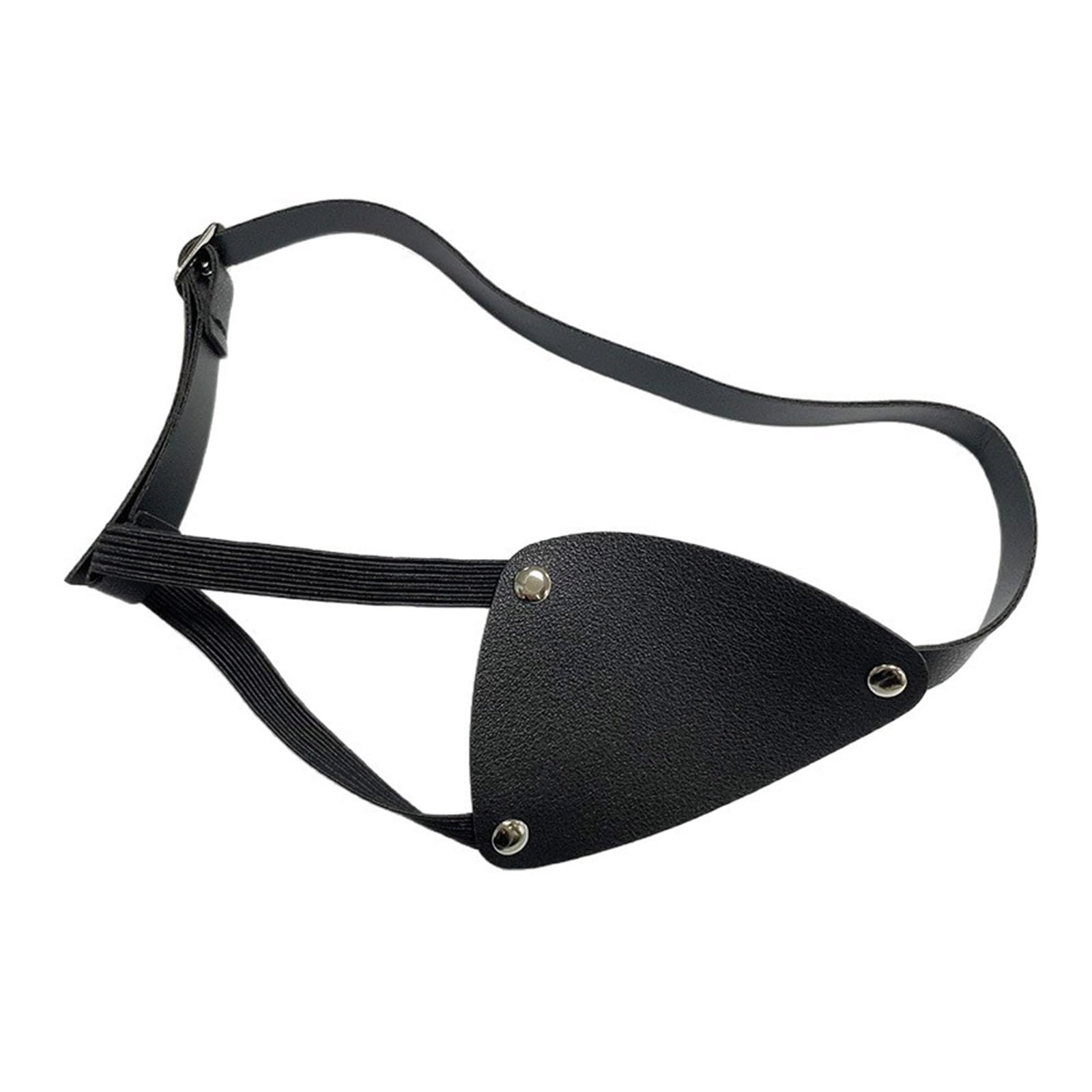 Mzran Unisex Right Pu Leather Eye Patches Halloween Cosplay Men Women Medievals Knights Pirate Eye Patches