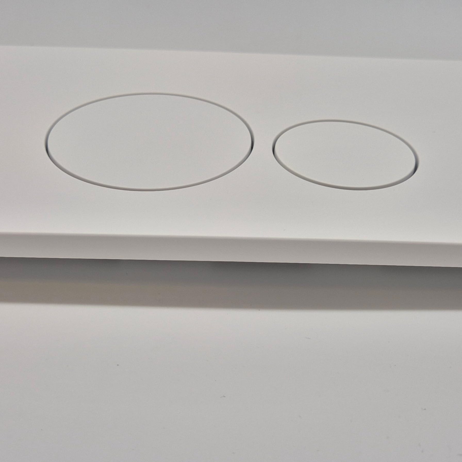 AQUAUNO Plaque de Commande WC Blanc Mat – Boutons Ronds – Double Chasse Éco – Compatible Geberit Sigma – Finition Discrète – En ABS Durable et Facile à Nettoyer