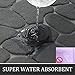 YIHOUSE Bathroom Rugs Mat Set 2 Piece Dark Grey, Memory Foam Bath Mats Sets, Non Slip Water Absorbent Washable Bath Rugs for Sink, Toilet and Floor