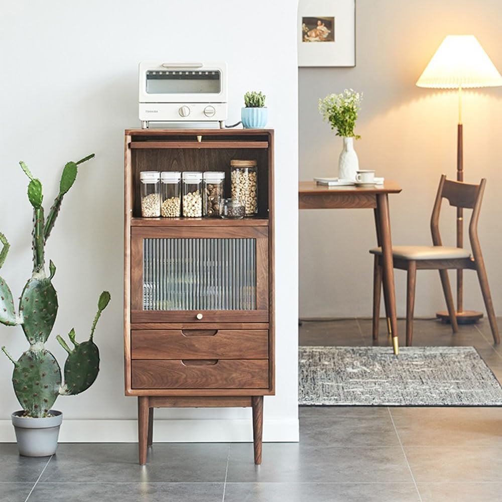 Armadio cucina Credenza TV Mobile da Ingresso in Noce Legno Decorativo stoccaggio