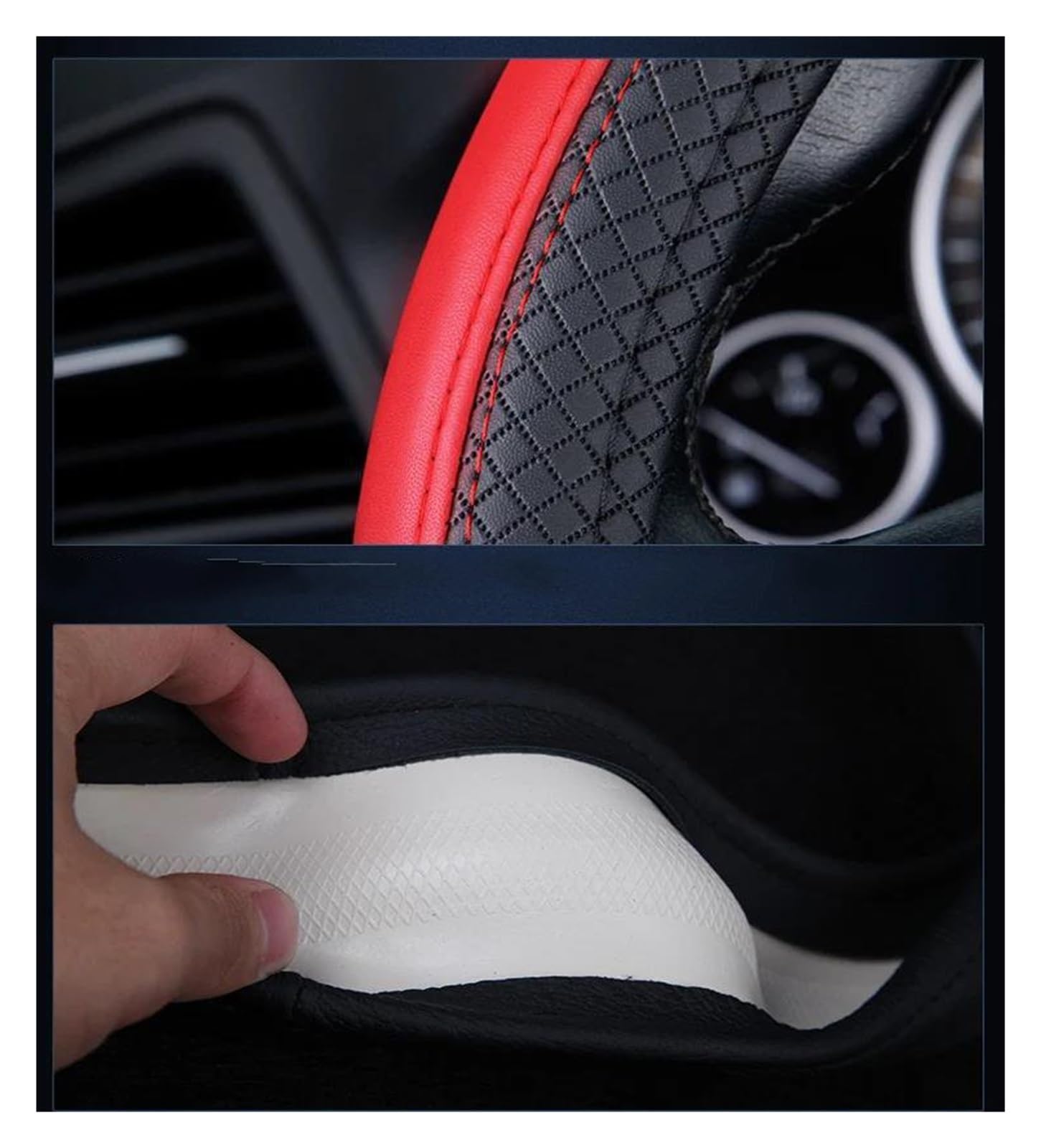 Antislip En Ademend Autostuur D Vorm Auto Stuurhoes Auto Accesorioss Voor Vw Voor Scirocco 2012-2021 Voor Tiguan 2019 2020 Stuurhoes