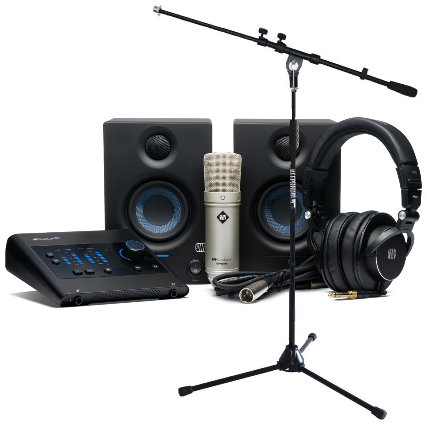 Presonus Quantum ES Ultimate Bundle zestaw do nagrywania ze stojakiem mikrofonowym keepdrum