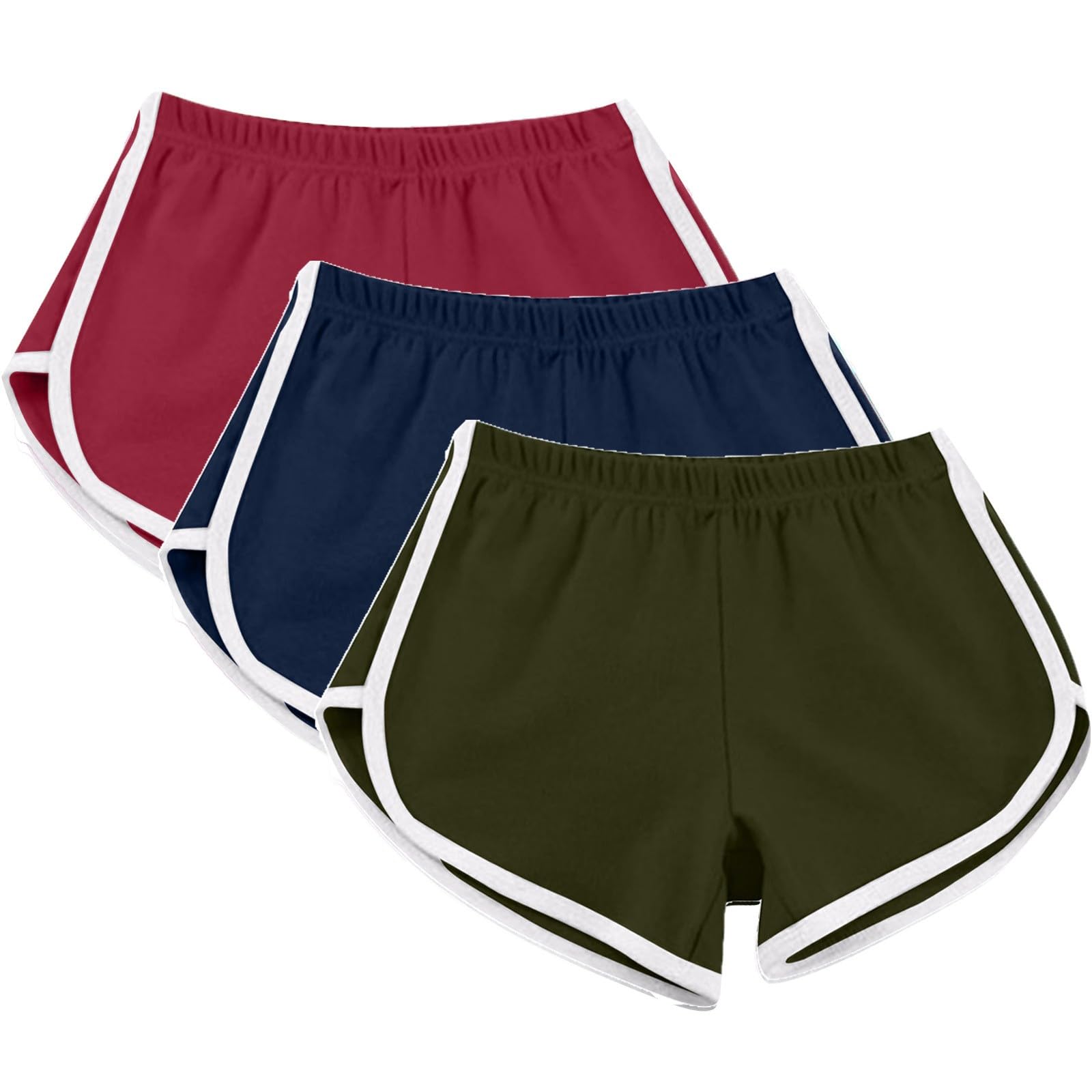 XUNRYAN Boxer Shorts for Women High Waisted Summer Workout Lounge Shorts 3 Pack Boyshorts 4 Pack Biker Yoga Shorts Outfits
