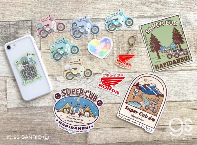 Amazon | はぴだんぶい×Super Cub ダイカットステッカー あひる
