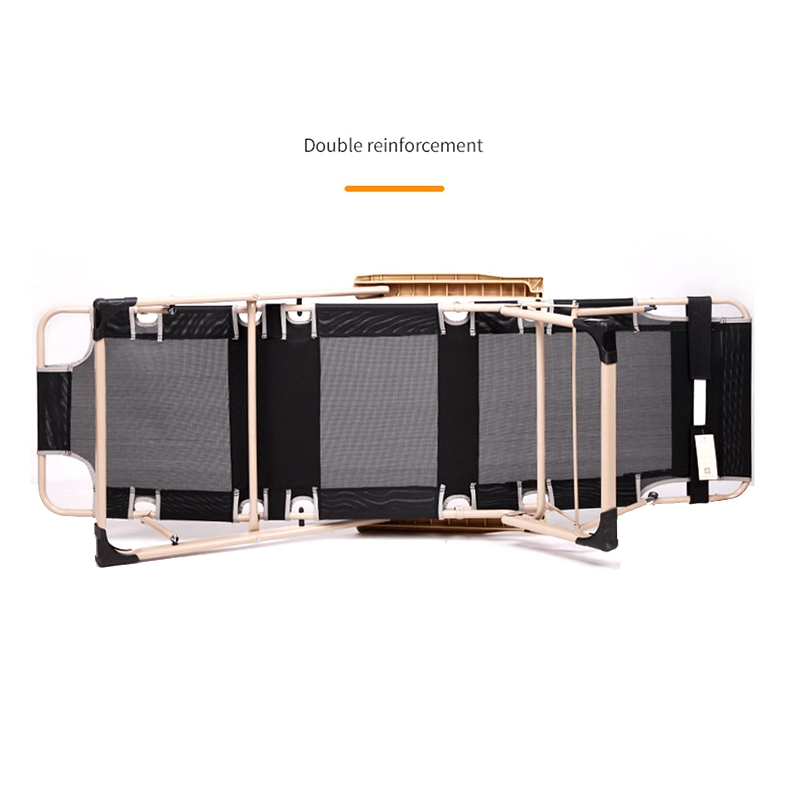 LLSS Steel Pipe Thickened Folding Chair,Outdoor Portable Recliner, Fabric