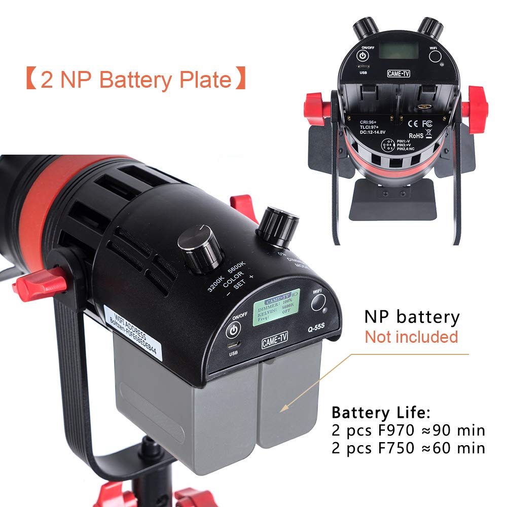 CAME-TV Boltzen 55w スポットLEDライト Amazon.com : Came-TV Boltzen 55W COB Led Video Light