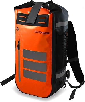 Overboard 20/30L Pro-Vis Waterproof Backpack   High Visibility Reflective Dry Bag, 100% Waterproof Roll-Top Rucksack for Cycling, Commuting & Outdoor Adventures