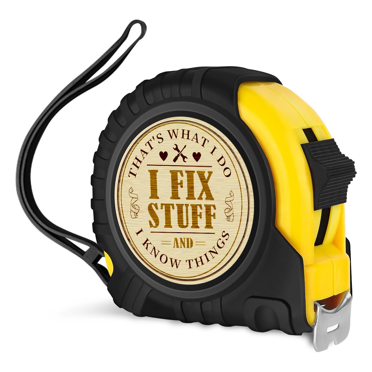 Fathers Day Christmas Birthday Gift Fix Stuff Engraved Tape Measure 25 FT Tool Woodworker Carpenter Gifts for Handicraft Enthusiasts Uncle Papa Dad