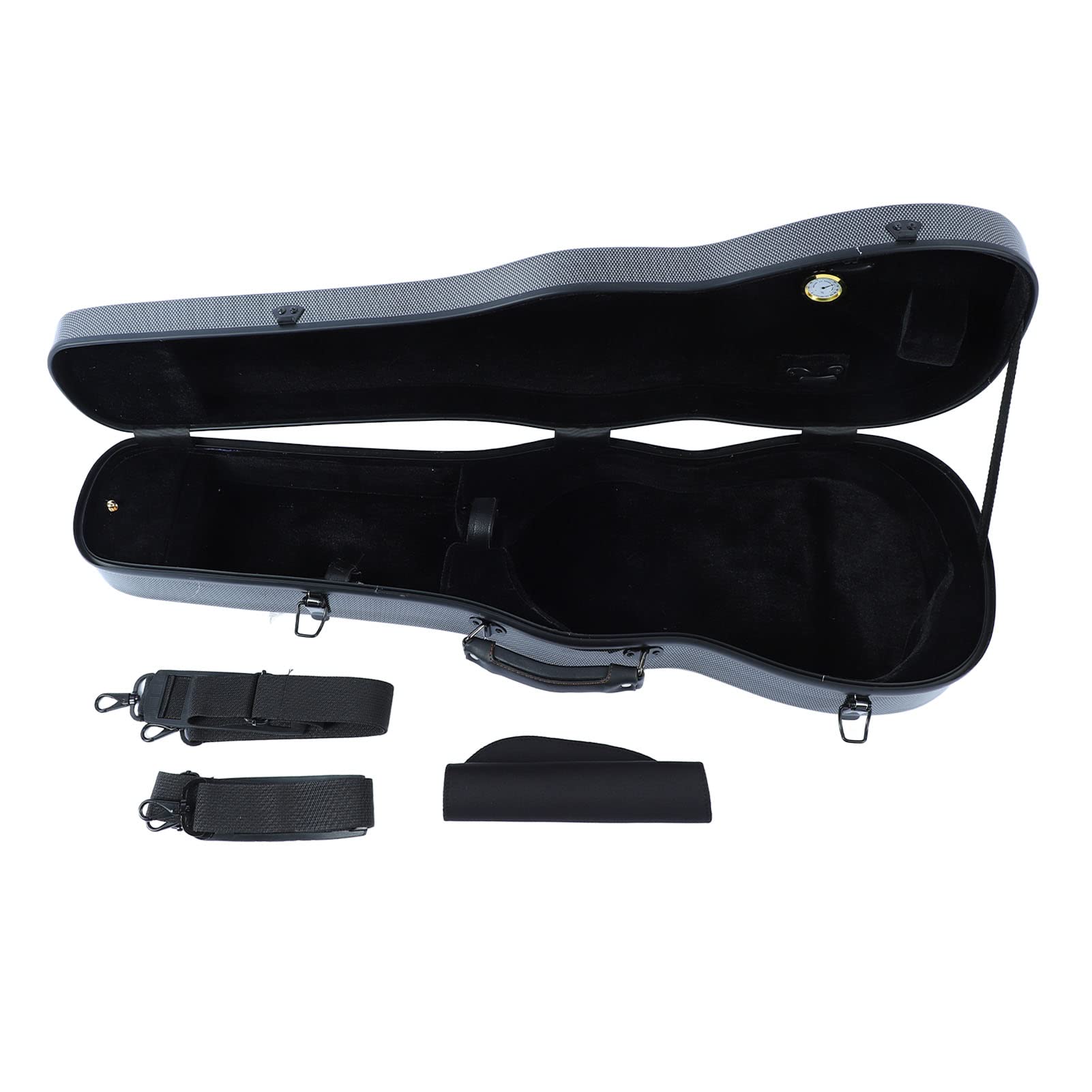 Custodia per Violino, Scatola per Violino Portatile in Fibra di Carbonio Finemente Realizzata di Dimensioni Standard per Prestazioni (Grigio argento)