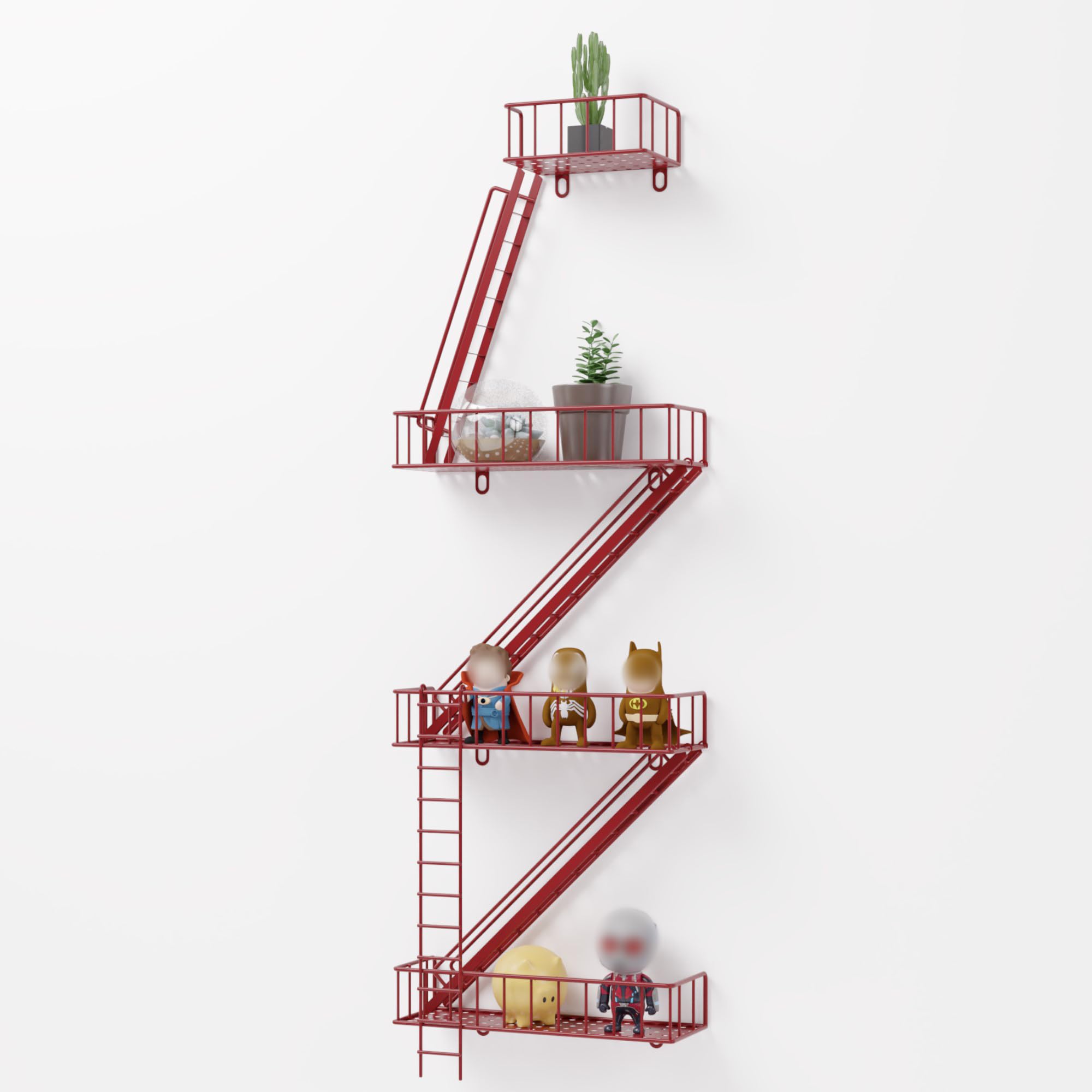 Amazon.com: 4 Tier Fire Escape Wall Shelf - Modern City Style Fire