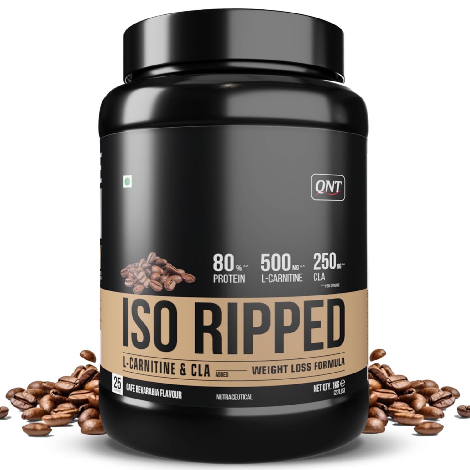 QNT ISO Ripped Whey Protein Isolate Powder | With L-Carnitine & CLA | 32g Pure Whey Isolate per Serving | Supports Lean Muscle Growth & Weight Loss | Cafe Bevarabia Flavor, 1 Kg-image-18