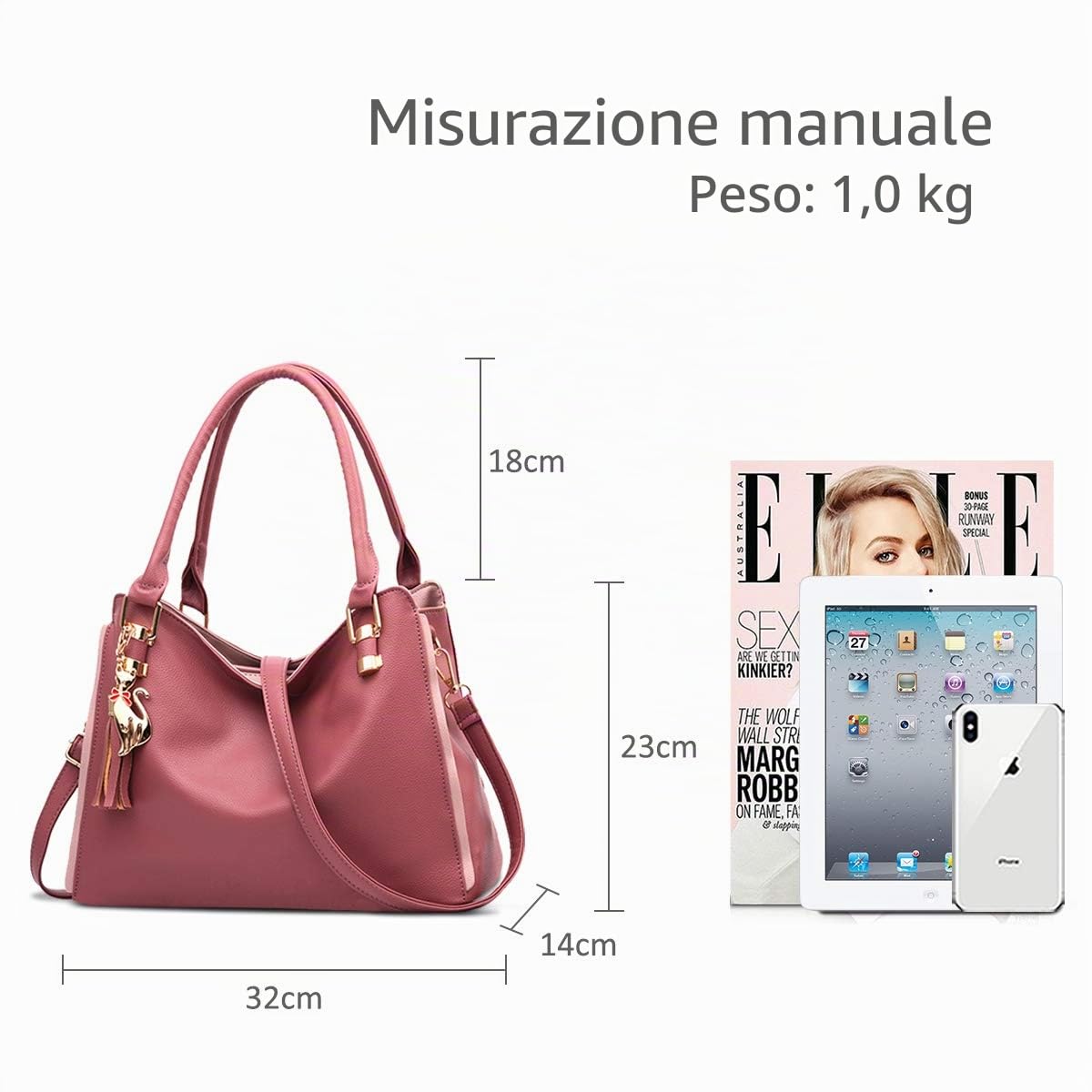 NICOLE&DORIS Borsa a tracolla per donna Hobos e borse a tracolla per donna Borse di moda Grande Tote Bag