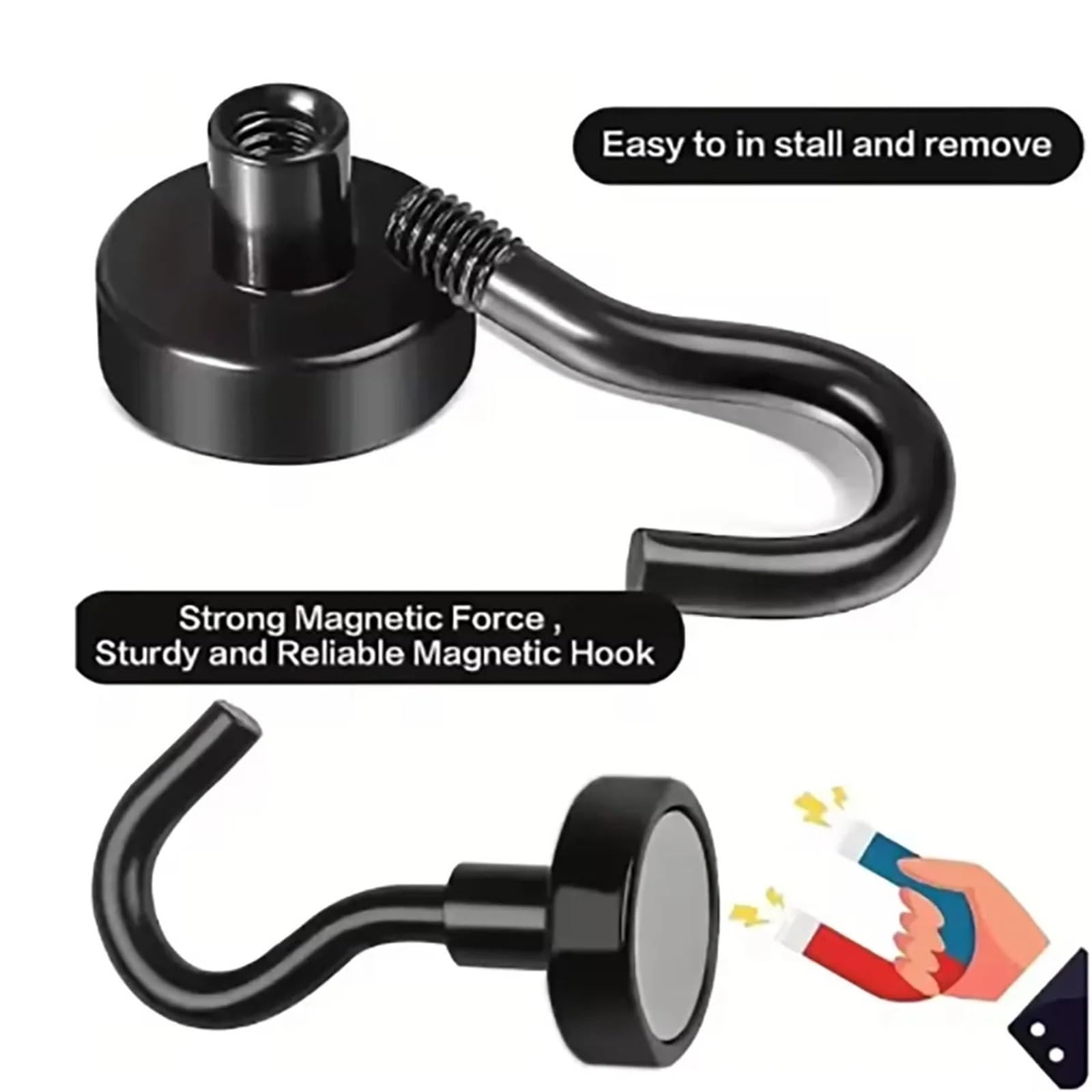 6 uds ganchos magnéticos soporte de pared sin perforaciones for colgar