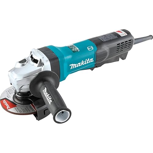 Makita GA5093 Amoladora angular de alta potencia SJSII de 5", interruptor de paleta, con freno