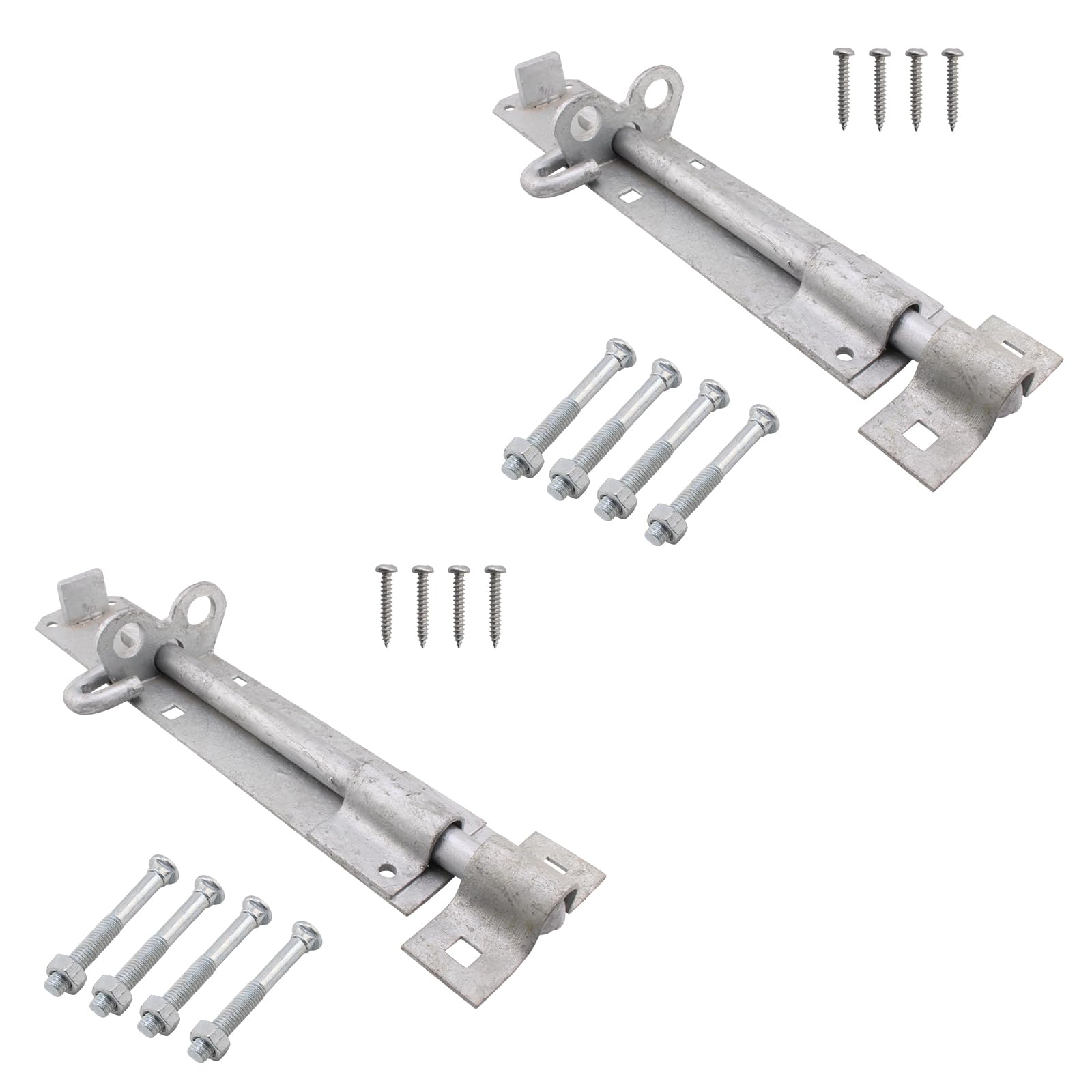 Eai Lockable Sliding Bolt | Brenton Pad Bolt | 200Mm / 8 Inch | Hot Dipped Galvanised | Pack Of 2