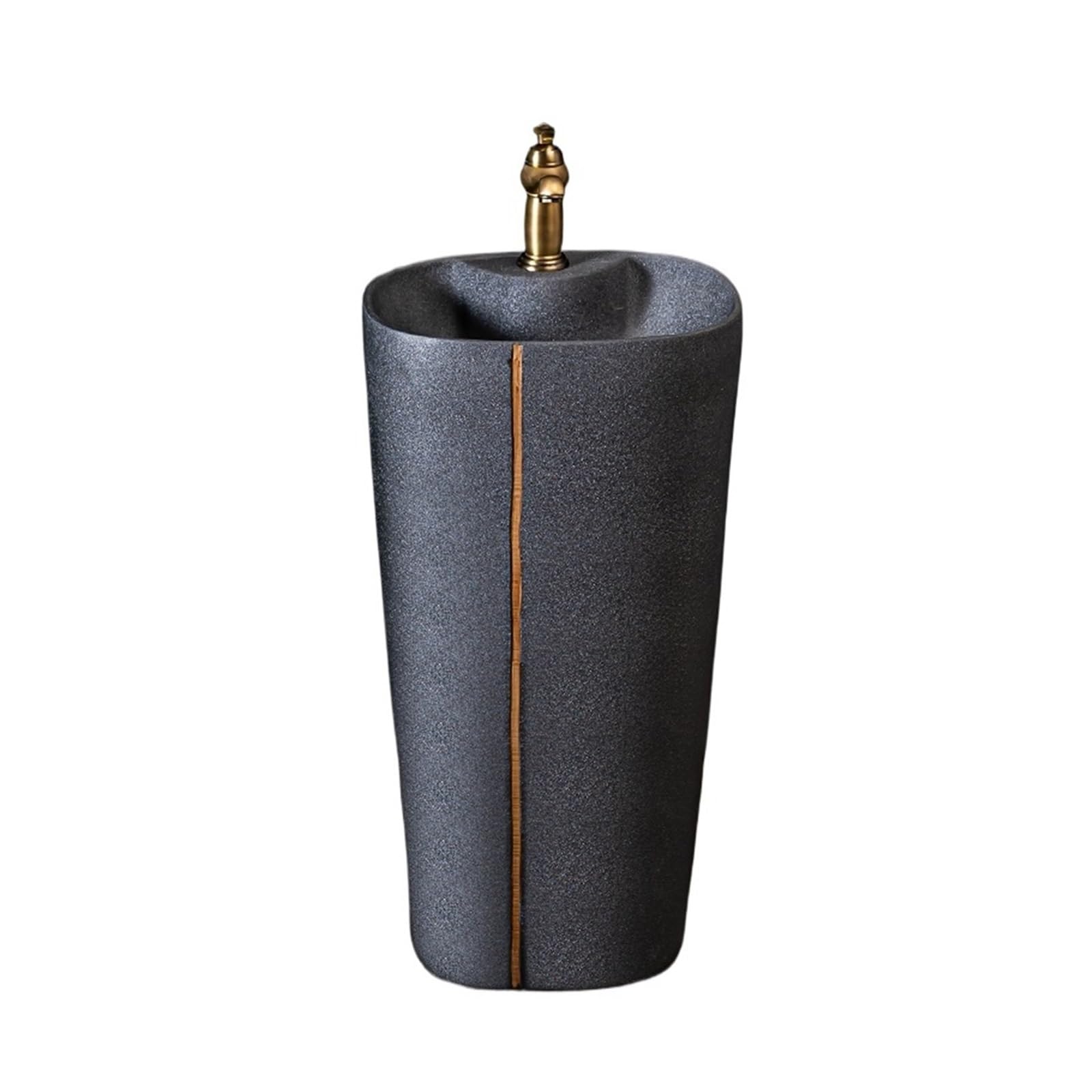 Freestanding Bathroom Sink Home Integrated Bathroom Pedestal Sink Freestanding Ceramic Washbasin with Faucet and Drain Kit Pedestal Sink