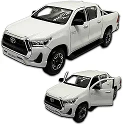 Miniatura De Carro Hilux Srv Em Metal 1/27 20 Cm Maisto Vermelho Miniatura de carros colecionáveis Carrinho de ferro Hilux (Branco)