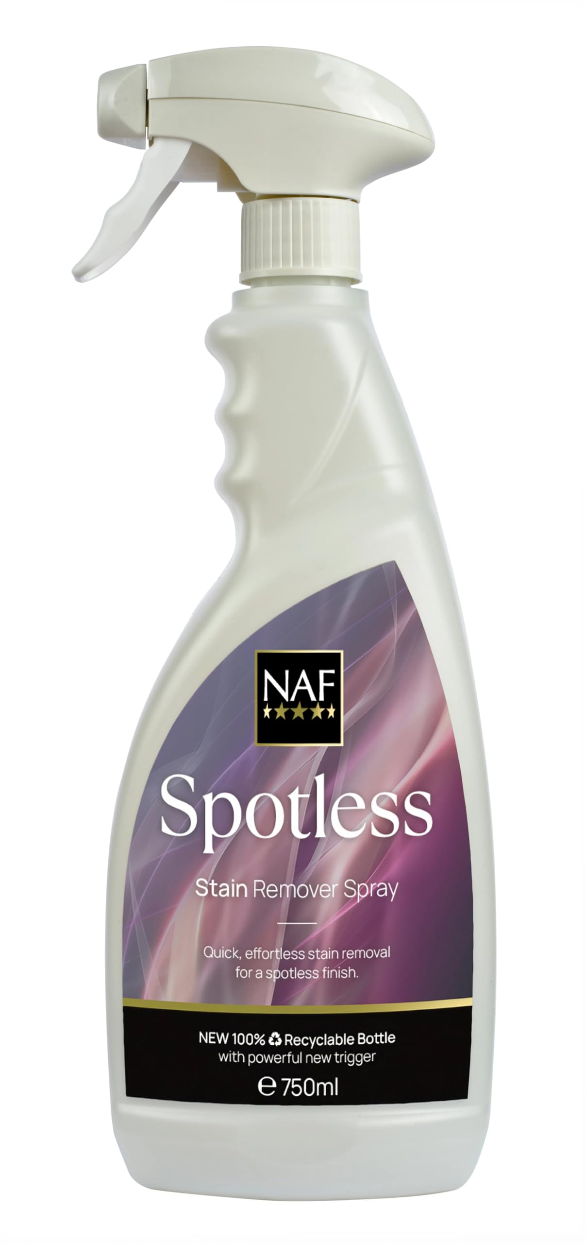 NAF Spotless Spray for Horses & Ponies – Waterless Horse Stain Remover – Removes Stable, Grass & Sweat Marks – No Rinse Coat Cleaning Spray