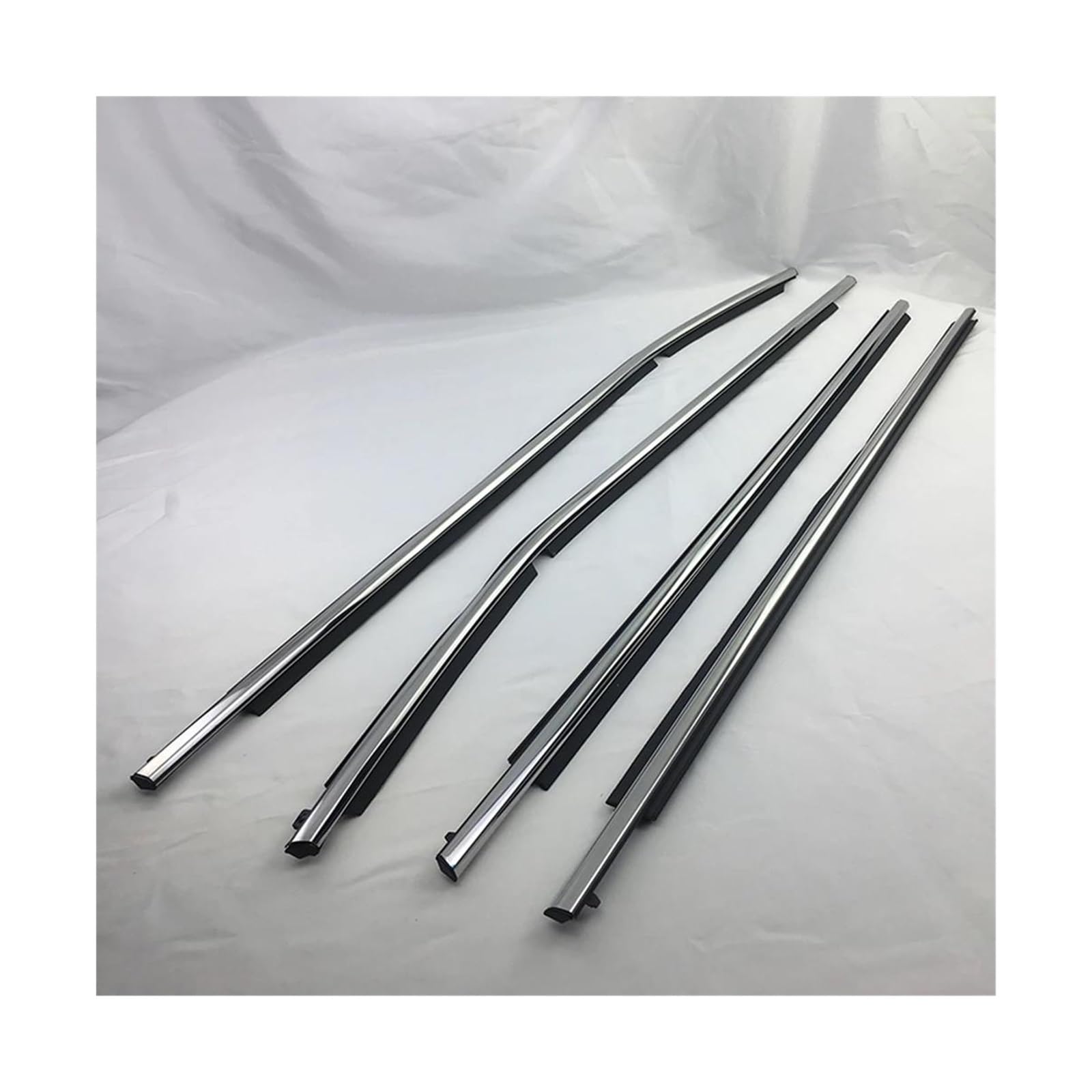 Hpzprpcew One Color 4Pcs Car Window Exterior Moulding Weatherstrip Seal Belt Chrome Weather Strip Trim Waterproof For Toyota For Corolla 2014-2019