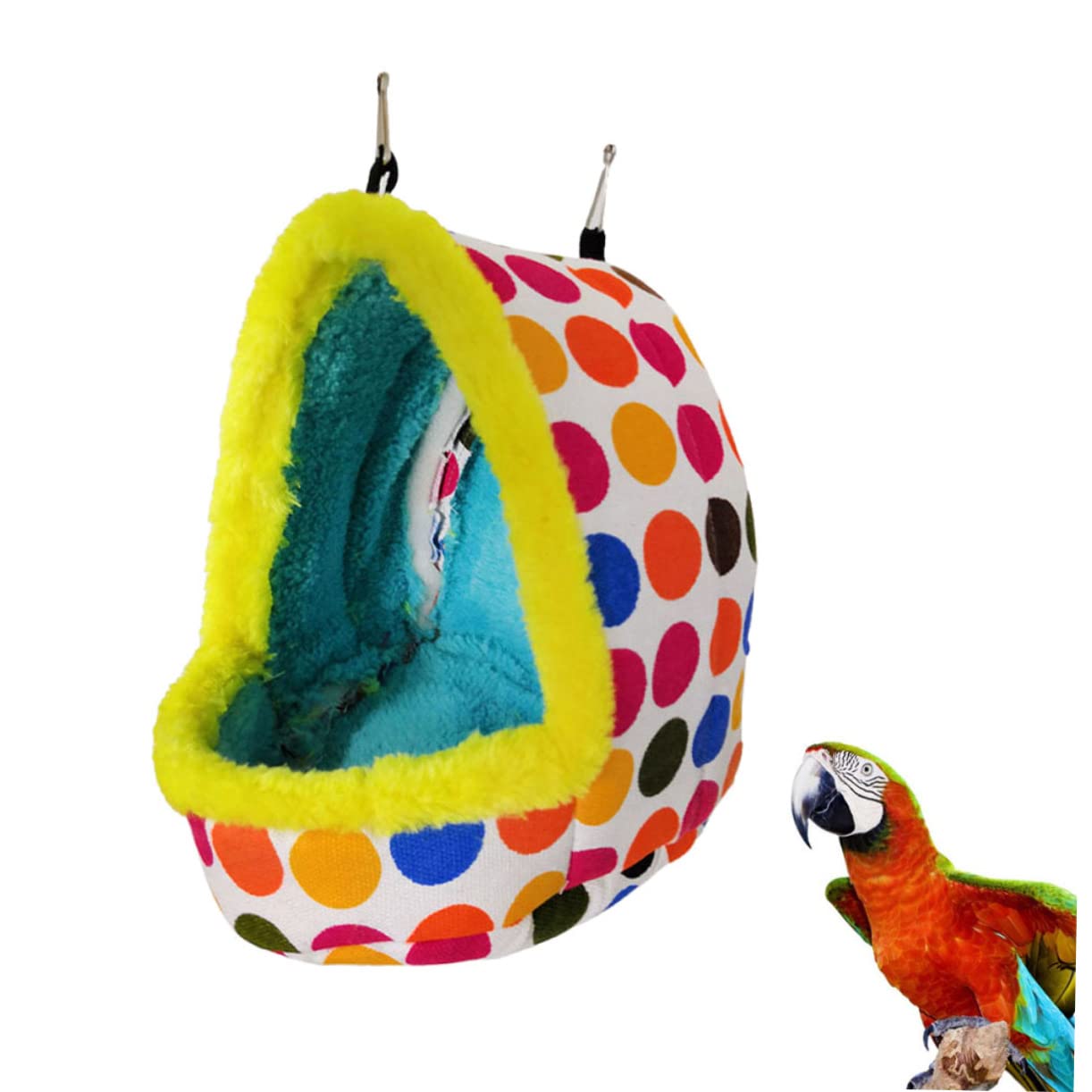 3piezas Nido De Pájaros Calido y Acogedor para Periquitos Cacatúas y Otras Aves Cama De Peluche Creativa para Invierno