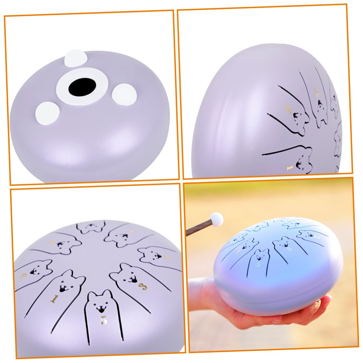 Pan Drum Inossidabile Strumento Portatile Per Meditazione e Relax Per Iniziare Risonante Per Adulti e Principianti