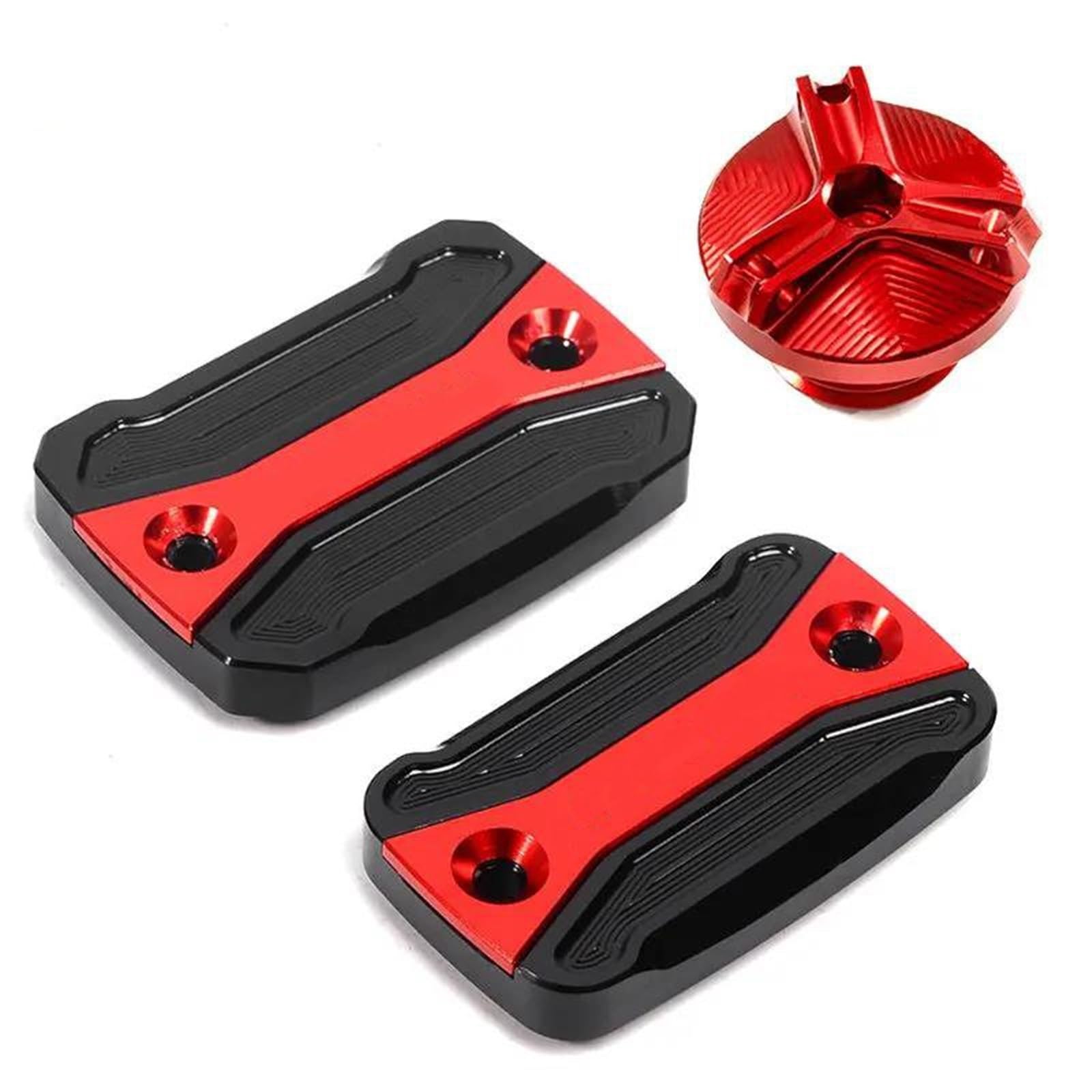 Per DUCATI Per Hypermotard Per Monster 796 795 696 695 821 Coperchio Serbatoio Liquido Freni Frizione Anteriore Tappo Motore Tappo Olio(A Set Red)