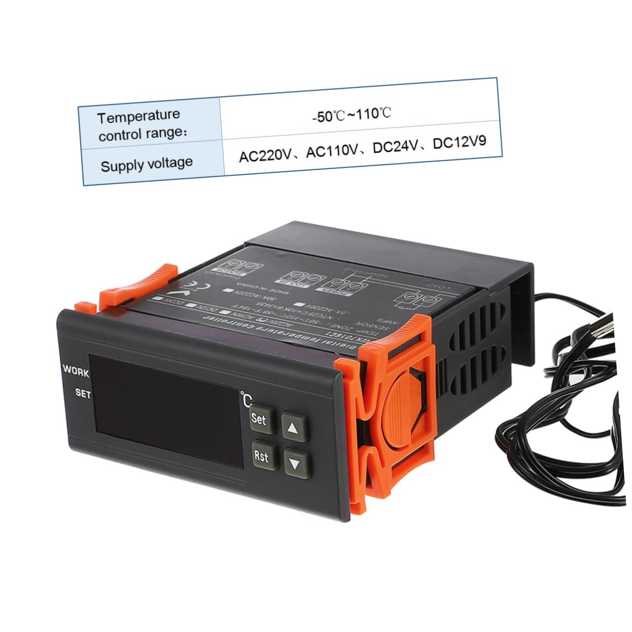 OUNONA 2 Piezas Termostato para refrigerador frigorifico congelador controlador de temperatura digital termostato digital controlador de temperatura electrónico inteligente microordenador