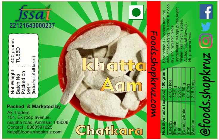 Image of Foods.shopkruz chatpata Chatkori Aam papad 300 gm Mango Papad Family pack