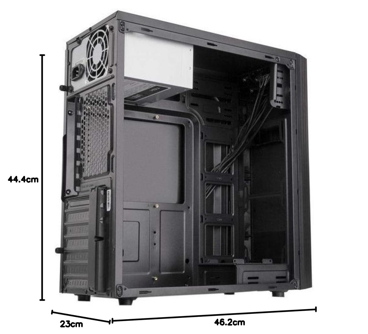 Caja ATX Semi-Tour Nox-Xtreme NXLITE010, Color Negro