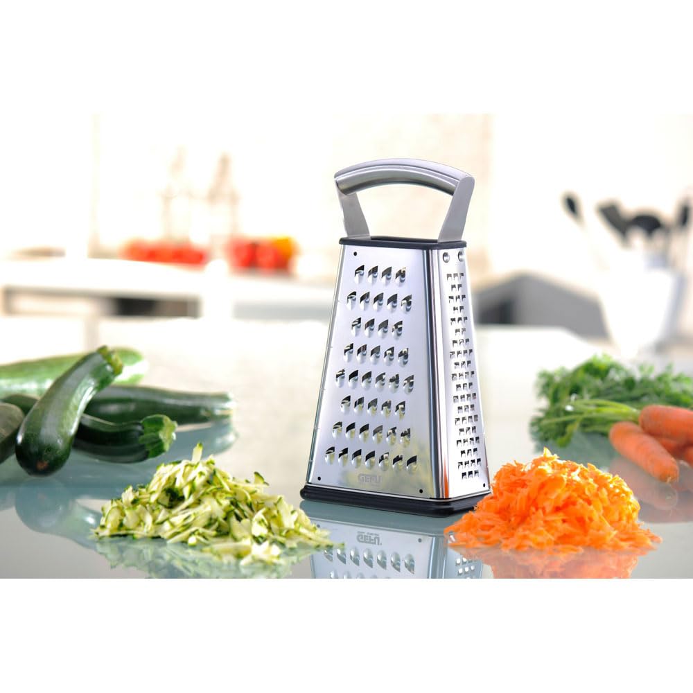 GEFU GE10760 Vitales Laser Cut Râpe à 4 Faces Acier Inoxydable Inox 14 x 8,5 x 26 cm
