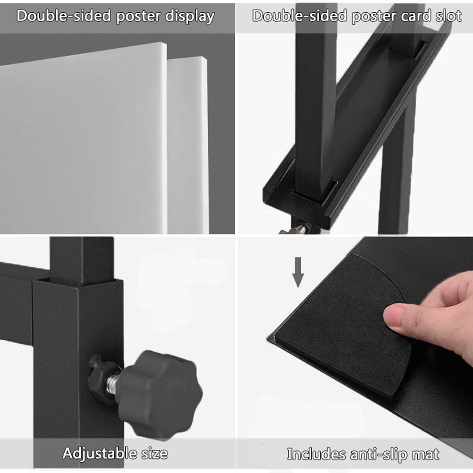 Soporte Para Carteles De Doble Cara, Ajustable Y Con Base Reforzada | Soporte de pie para carteles, ideal para letreros, menús, pósteres y paneles de espuma(6pcs)