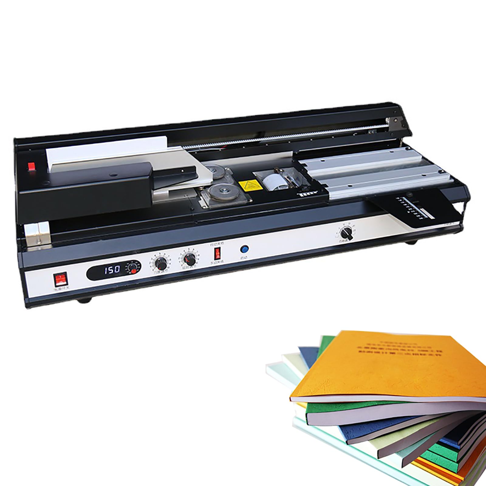 Rilegatrice elettrica a caldo, legante automatico per libri, 200 volumi/ora, spessore 4,5 cm, temperatura 145-180 °C, regolabile per ufficio, stamperia, banca